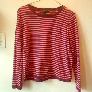 H&M basic striped crew night sweater